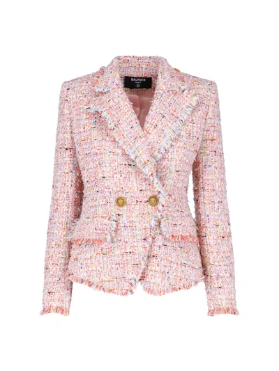 Balmain Women's Textured Blend Jacket In Multicolor
