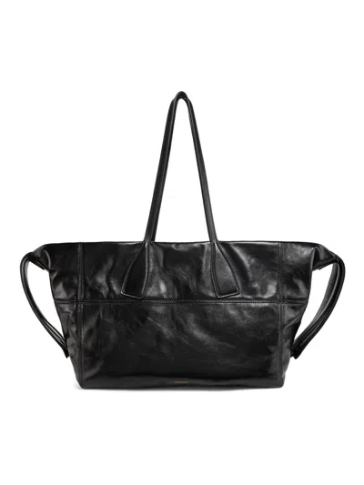 Balmain Women's Track Leather Tote Bag In Black