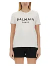 Balmain Logo Print Crewneck T-shirt