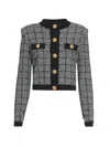 Balmain Women Cardigan With Jewel Buttons In Black
