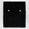 Balmain Black Pencil Mini Skirt With Jewel Buttons In Black