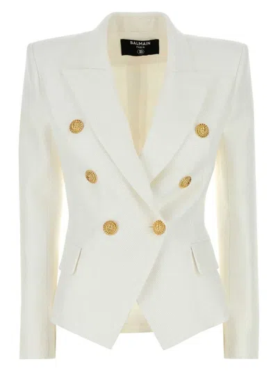 BALMAIN WOMEN'S VISCOSE BLEND BLAZER
