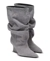 Balmain Women's Wedge Ankle Boots In Gray