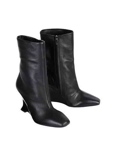 Balmain Women's Wedge Smooth Leather Ankle Boots In Multi