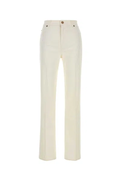 Balmain White Denim Jeans In Neutral