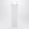 Balmain Women's White Knit Dress With Double Straps In White