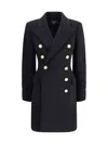 Balmain 10 Buttons Coat In Virgin Wool And Cashmere Women In Black