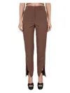 Balmain Women's Wool Pants In Brown