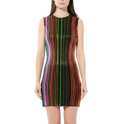 Balmain Women's Woven Dress In Multicolor