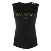 Balmain Womens Metal Button Vest In Black