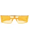 Balmain Wonder Boy Iii Rectangular-frame Sunglasses In Yellow