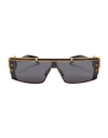 Balmain Unisex Bps-127a145 145mm Sunglasses In Gold