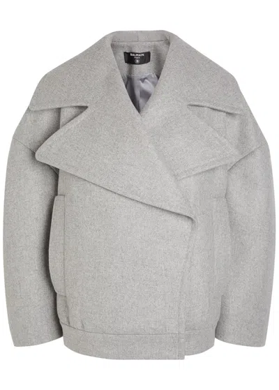 BALMAIN BALMAIN WOOL AND CASHMERE-BLEND COAT