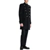Balmain Wool And Cashmere Coat With Detachable Bib Front In Black