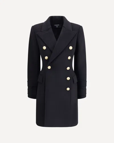 BALMAIN WOOL AND CASHMERE DOUBLE-BREASTED COAT