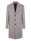 Balmain Wool And Cashmere Overcoat In Gray