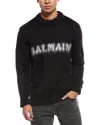 Balmain Men Retro Logo Pullover In Black