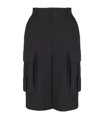 BALMAIN WOOL BERMUDA SHORTS