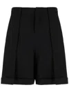Balmain Wool Bermuda Shorts In Black