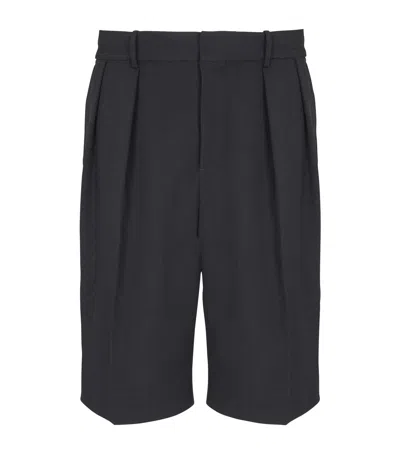 BALMAIN WOOL BERMUDA TAILORED SHORTS