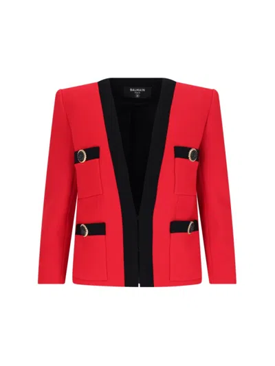 Balmain Wool Blazer - Red