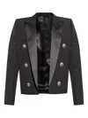 Balmain Long Sleeve Blazer In Black
