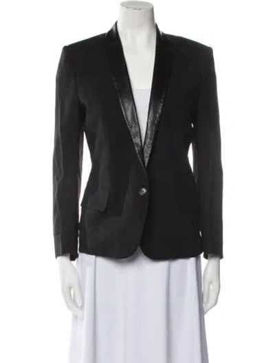 Pre-owned Balmain Wool Blazer In Black