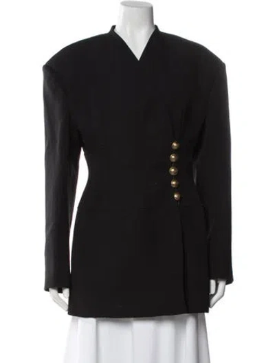 Pre-owned Balmain Wool Blazer In Black