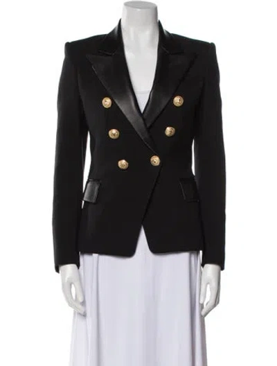 Pre-owned Balmain Wool Blazer In Black