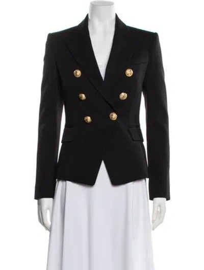 Pre-owned Balmain Wool Blazer In Black