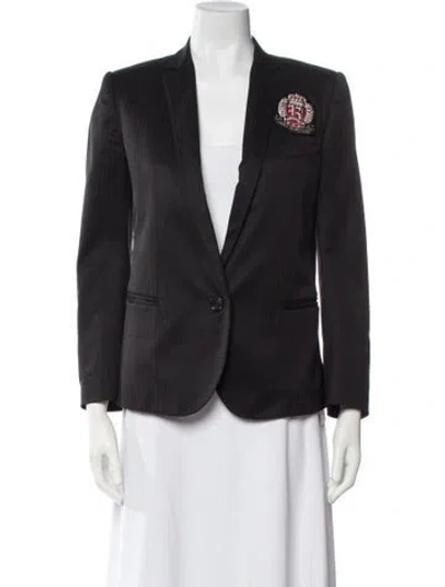 Pre-owned Balmain Wool Blazer In Black