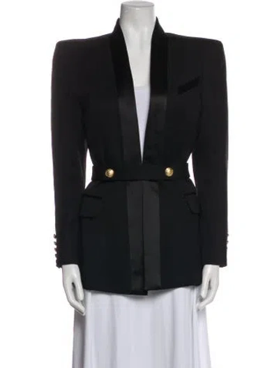 Pre-owned Balmain Wool Blazer In Black