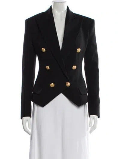 Pre-owned Balmain Wool Blazer In Black