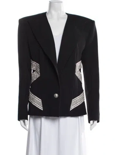 Pre-owned Balmain Wool Blazer In Black