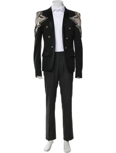 Pre-owned Balmain Wool Blazer In Black