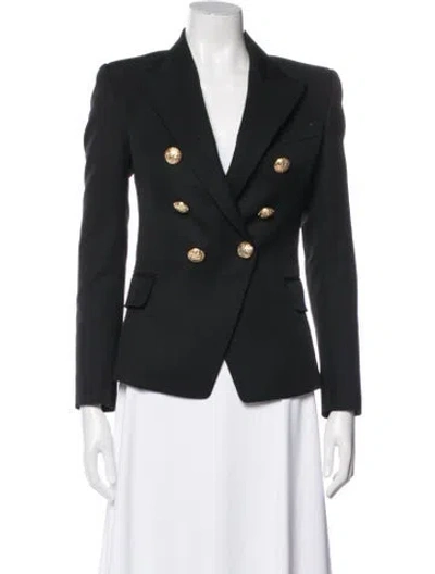 Pre-owned Balmain Wool Blazer In Black