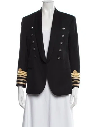 Pre-owned Balmain Wool Blazer In Black