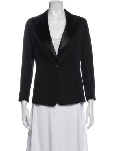 Pre-owned Balmain Wool Blazer In Black