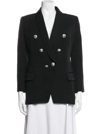 Pre-owned Balmain Wool Blazer In Black