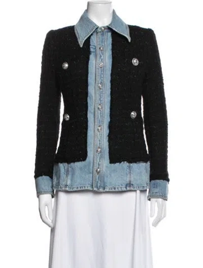 Pre-owned Balmain Wool Blazer In Black