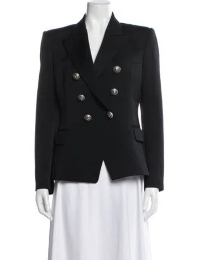 Pre-owned Balmain Wool Blazer In Black