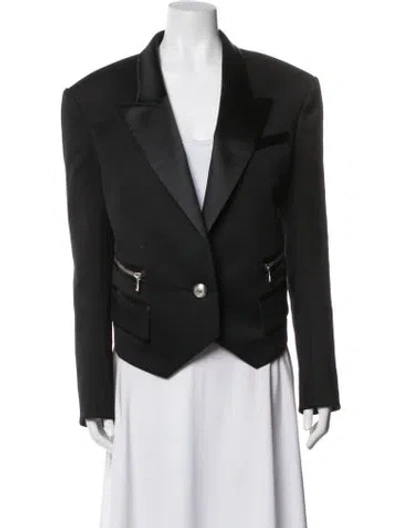 Pre-owned Balmain Wool Blazer In Black