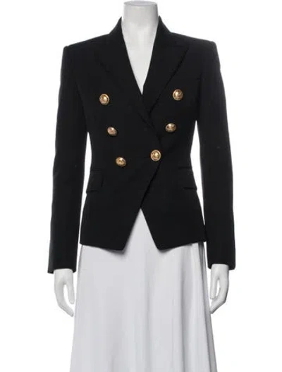 Pre-owned Balmain Wool Blazer In Black