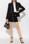 Balmain Spencer Cropped Cotton Jacket In Black