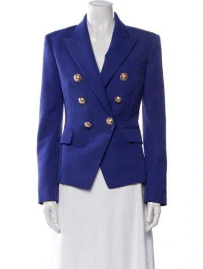 Pre-owned Balmain Wool Blazer In Blue