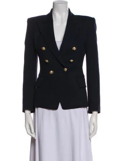 Pre-owned Balmain Wool Blazer In Blue