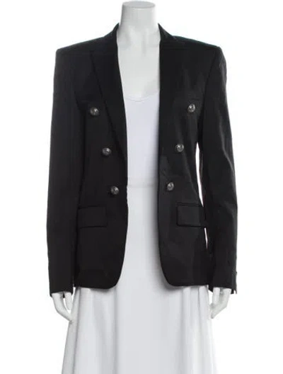 Pre-owned Balmain Wool Blazer In Blue