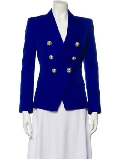 Pre-owned Balmain Wool Blazer In Blue