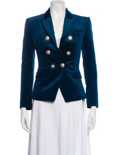 Pre-owned Balmain Wool Blazer In Blue