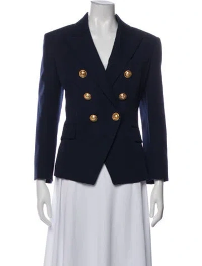 Pre-owned Balmain Wool Blazer In Blue